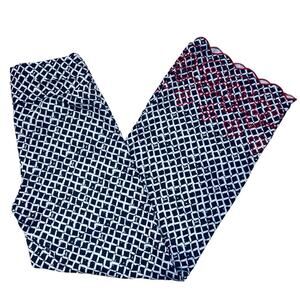 Boston Proper wide leg pull on pants embroidered scallop hem NWOT